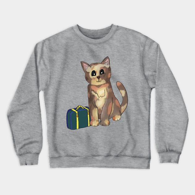 Adopt Don't Shop - Tortie Kitty Crewneck Sweatshirt by nonbeenarydesigns